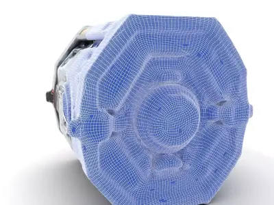 Futuristic SciFi Engine Reactor model pack Low-poly 3D model