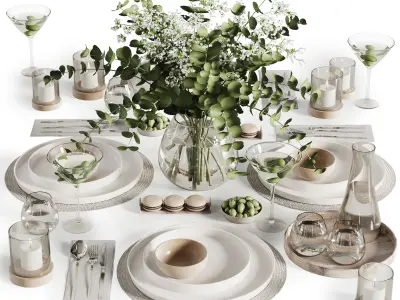 tableware set 25 3D model