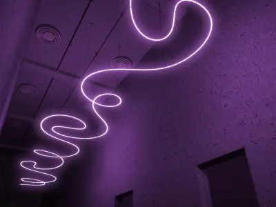 Ceiling Hanging Neon Lights 1 3D model