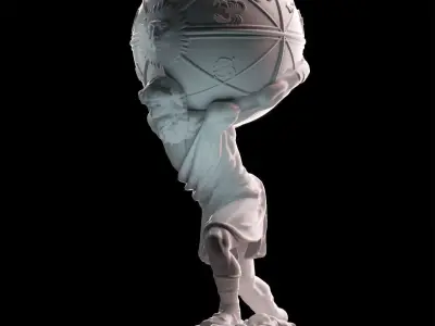 Atlas Holding the Zodiac 3D print model