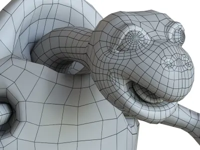 Cartoon Turtle Low-poly 3D model