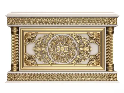 Chest 04 White Low-poly 3D model