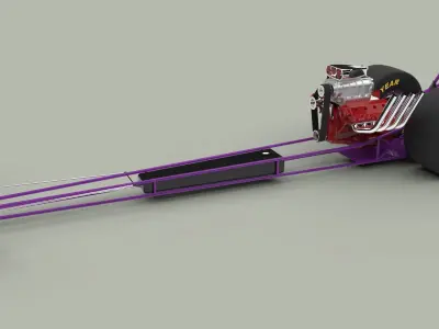 Front engine dragster 3D model