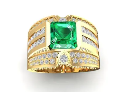 LUXURY DIAMOND RING FOR MEN 3028 3D print model