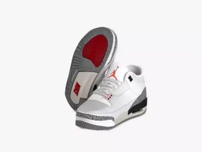 Nike Air Jordan 3 Retro JTH Super Bowl AV6683-160 Low-poly 3D model