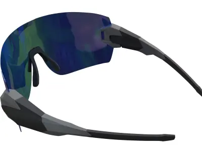 Purple Lens Sports Sunglasses 3D model