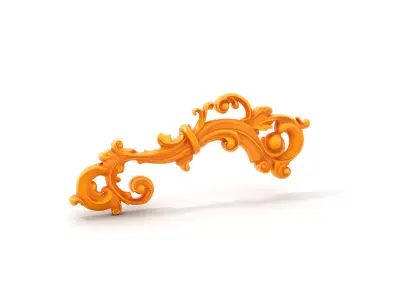 Elegant Gold Ornament model pack Low-poly 3D model