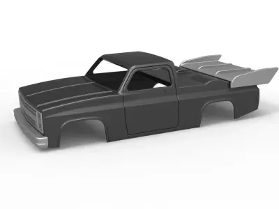 Shell of Dragster truck Scale 1 to 25 3D print model