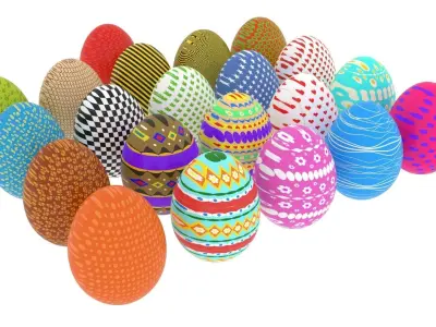 Easter Eggs Collection 3D model