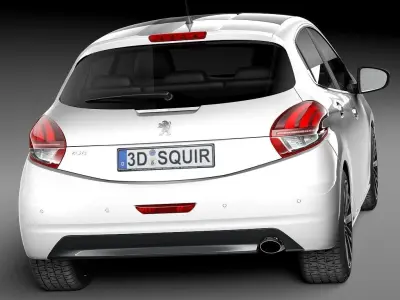 Peugeot 208 5-door 2016 3D model