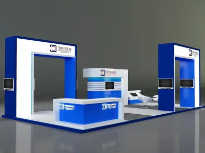 Booth Exhibition Stand a168 3D model