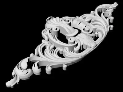 Central decor ornament for furniture 3D model 777
