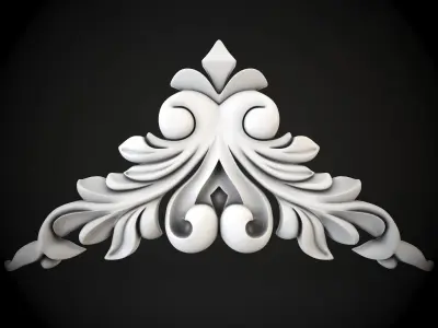 Carved corner 3D model