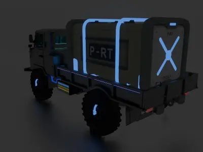 Car Truck - Army truck - Gaz Free 3D model