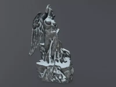 woman statue 2  Low-poly 3D model purchase