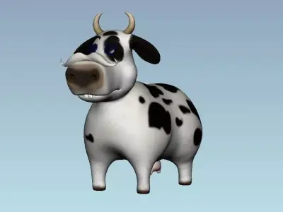 cute cow Low-poly 3D model