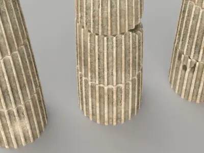 Doric Column Set 3D model