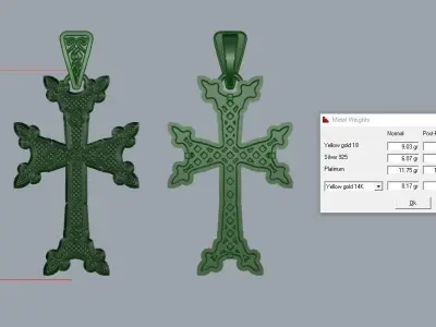 Armeian Cross  Jewelry 3D print model