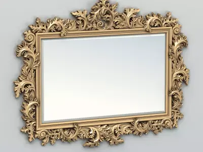 Rectangle mirror frame 019 3D model