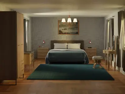 Bedroom interior Free 3D model