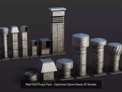 Roof Elements Pack - Industrial Props Collection