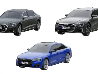 3 cars collection Audi 3D Model Pack
