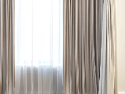 Set 09 Curtains 3D model