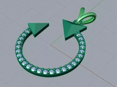 Single pendant or necklace 3D print model
