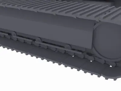 excavator tracks Low-poly 3D model