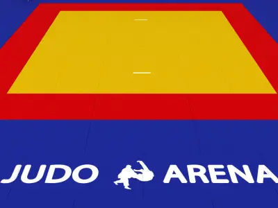 Judo tatami sport arena low poly Low-poly 3D model