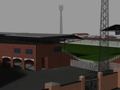 De Adelaarshorst Stadion Go Ahead Eagles Low-poly 3D model