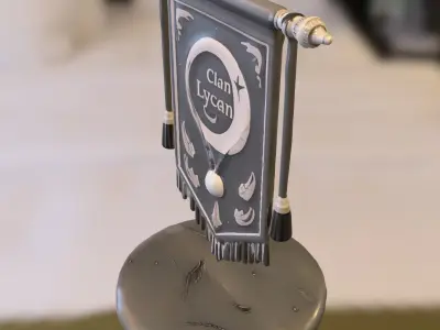 Clan Lycan Banner 3D model