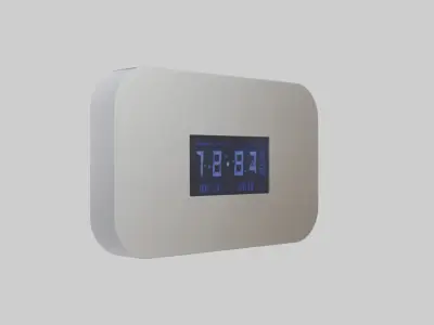 LCD Wall Clock model Low-poly 3D model
