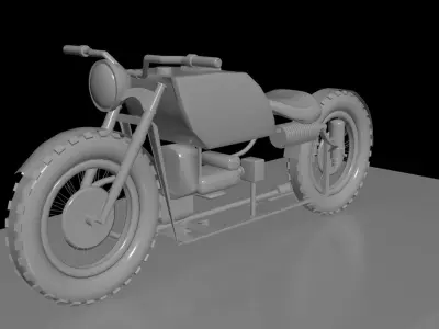 Motorcycle vintage 3D model