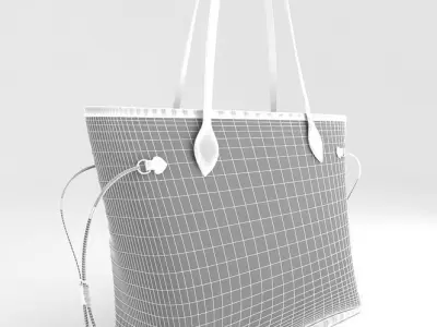 Louis Vuitton Neverfull 2012 Low-poly 3D model