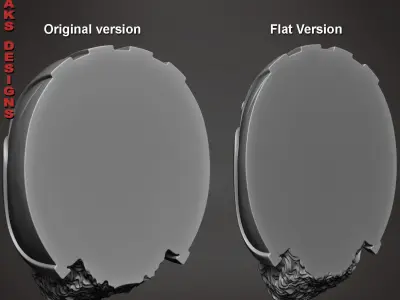 Biker gorilla 1 bas relief 3D print model