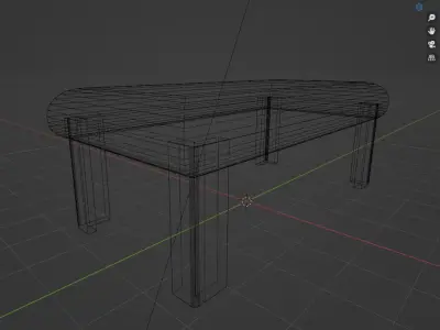 Simple coffee table Free low-poly 3D model
