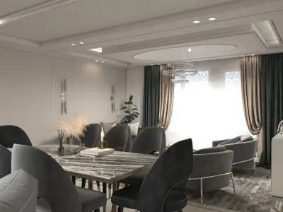 interior neoclassical design  3D model