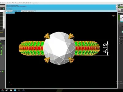 LUXURY DIAMOND LADY RING 3228 3D print model