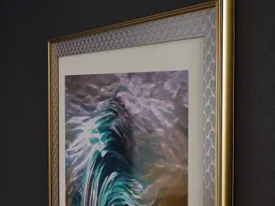 Framed Abstract Artwork 1 Low-poly 3D model