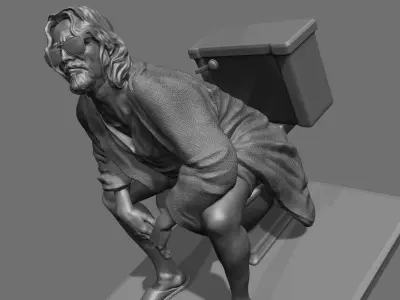 The Dude Toilet The Big Lebowski 3D print model