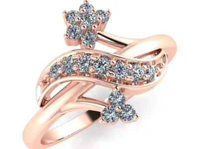 light weight gold diamond rings-C111116SKCH2026043-wt-0-5 3D print model