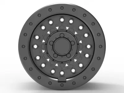 black rhino wheel rim model 3D print model purchase
