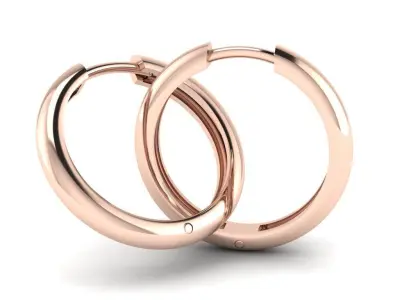16mm round earrings 3D print model