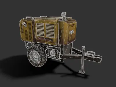 Diesel Generator Games Ready Free low-poly 3D model