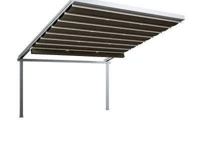 Motorized Pergola 5 chrome matte 3D model