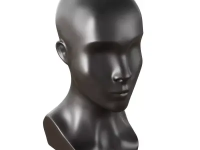 Male mannequin head 3D model