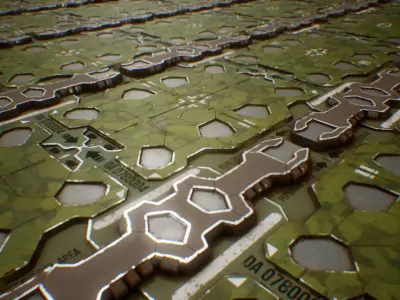 PBR Sci-Fi Industrial Texture 58 FREE SAMPLE Free low-poly 3D model