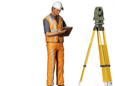 N1 Railway Track Surveyor with theodolite camera 3D print model