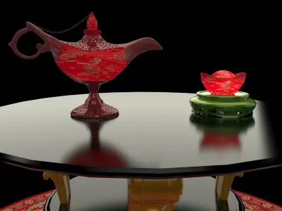  Chinese magic lamp   3D model
